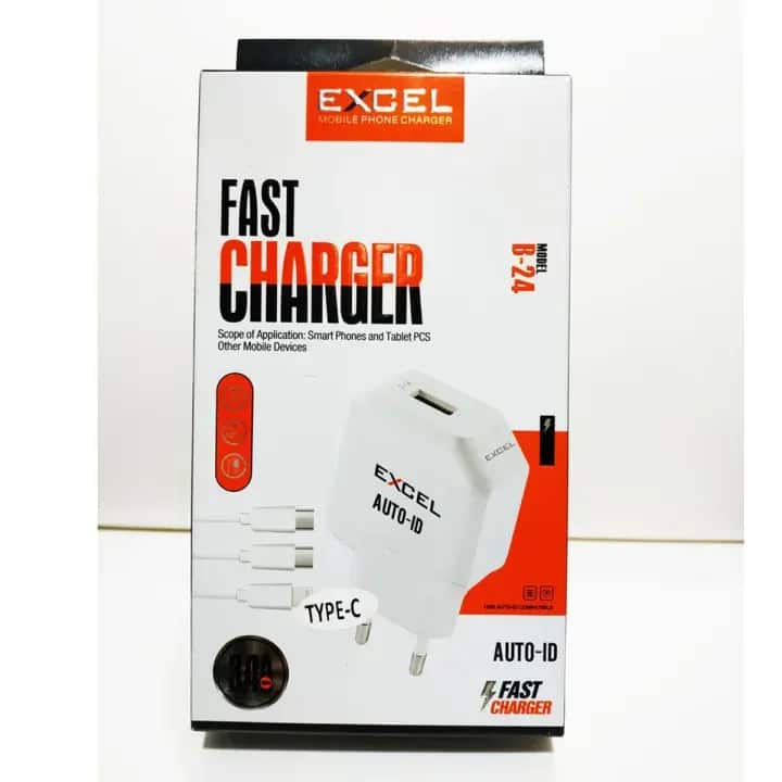 Excel Fast Charger travel charger Travel Adapter fast charging 3.1A Max Quick Excel Micro USB Charger